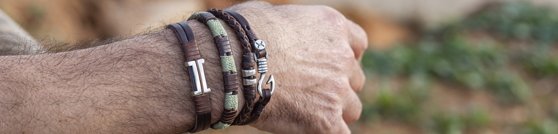 Pulseras de hombre Xauen Original | Pulseras de cuero para hombre