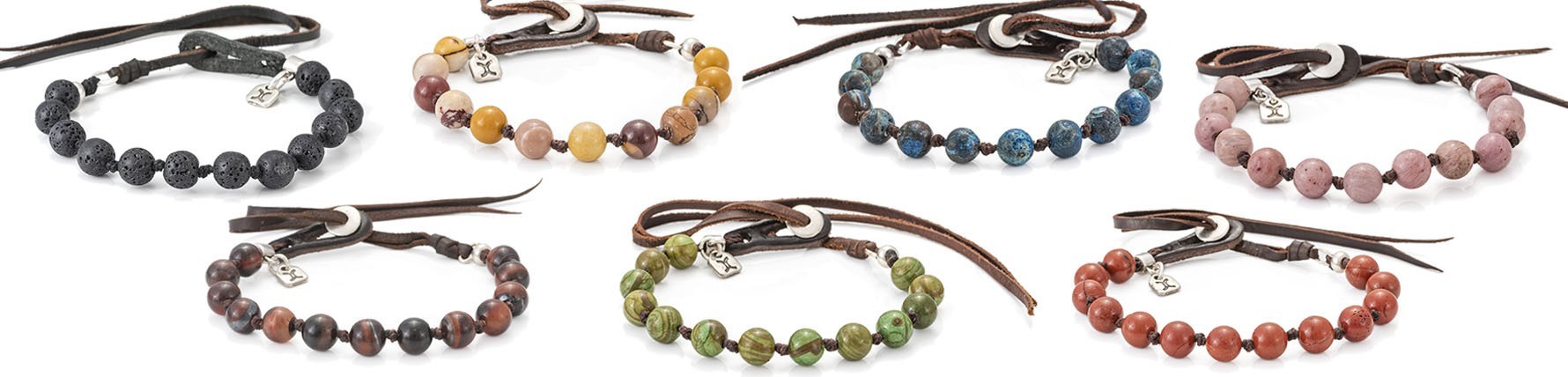 Colección Rumi Xauen Original | Colección Rumi de pulseras de cuero y piedras